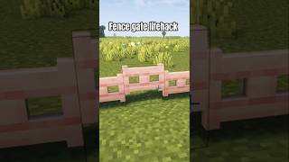 Minecraft fence gate lifehack
