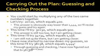 Mini Lessons - the Polya 4-Step Problem-Solving Process - LASCAP