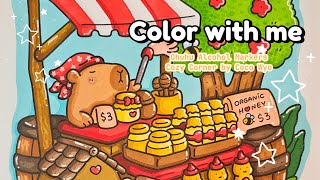 Color with Me | Cozy Corner by Coco Wyo - Honey | Ohuhu Alcohol Markers 🦥🐾🐝
