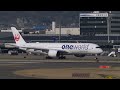 3.16 河津桜とjala350 900 one world 着陸＆離陸 ja15xj【 伊丹空港 】