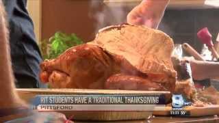 RIT on TV: RIT Students enjoy Thanksgiving meal - on WROC