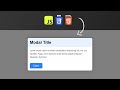 Build A Simple Modal Using HTML, CSS and Javascript | Quick Tutorial
