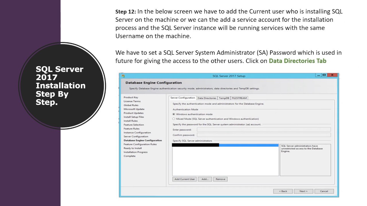 SQL Server 2017 Installation Step By Step. - YouTube