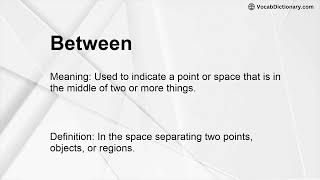 Between Meaning