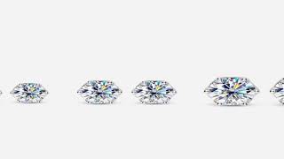 OEVAS Real 0.5/1/2 Carats D Color Moissanite Stud Earrings 100% 925 Sterling Sil