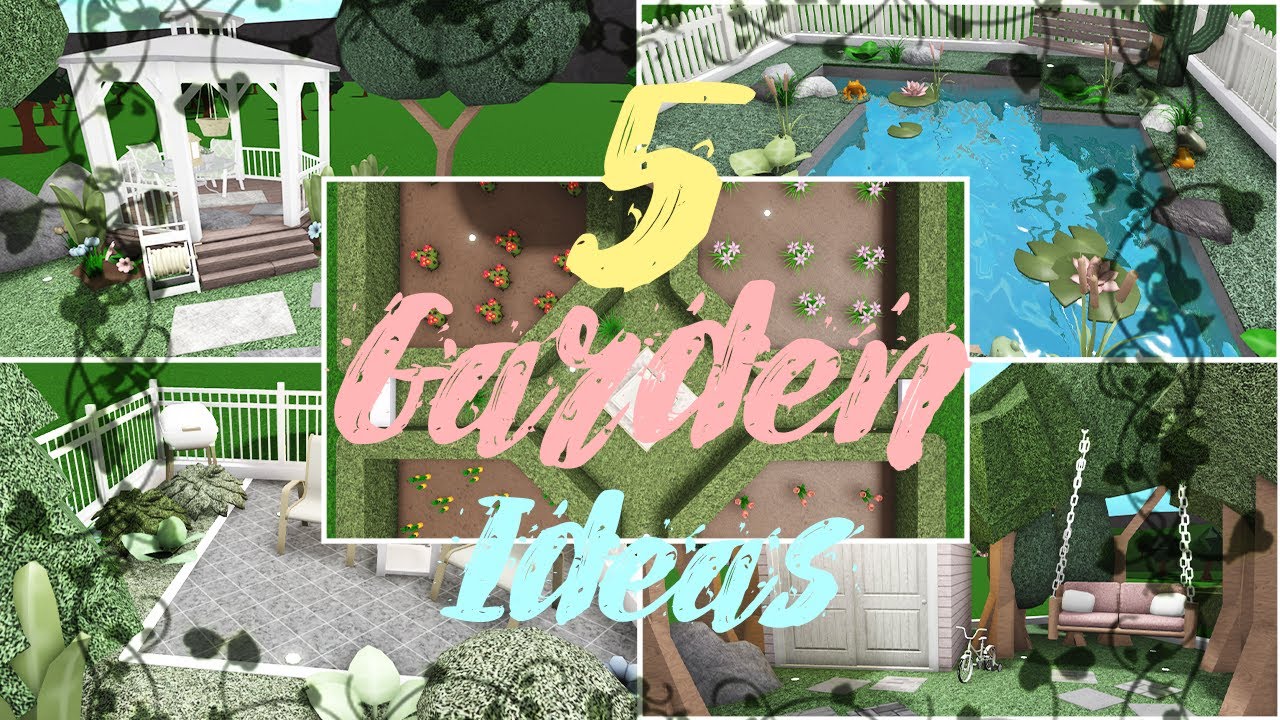 Bloxburg | 5 Garden Ideas - YouTube