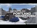 Aftermath of winter weather event in Portland