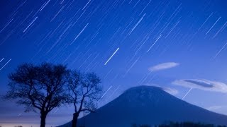 北海道ニセコ町さくらんぼの木【星空タイムラプス】テスト版