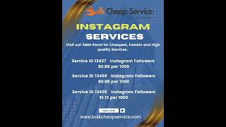 To get Instagram followers, use our smm panel services which have fast, cheaap in the market