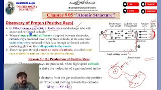 L#05 Discovery and Properties of Proton Ch#5 Atomic Structure