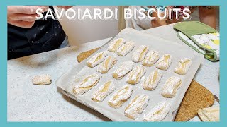 The Best 10 min Italian Biscuits (Savoiardi) | Cooking with Zia