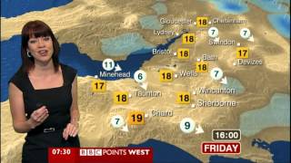 BBC Weather for 20th July 2012 with Elizabeth Austen