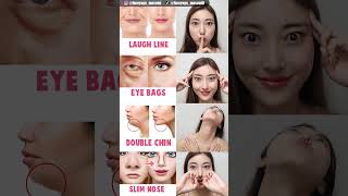 Full Face Exercise for Laugh Lines, Eye Bags, Double Chin, Fat Big Nose #antiaging #shorts