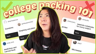 WHAT TO BRING TO COLLEGE vs. NOT bring!!🎒 (college packing list)