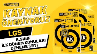 KAYNAK KİTAP ÖNERİSİ: LGS 8.Sınıf İlk Dönem Konuları 8'Li Deneme Seti