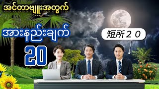 短所（たんしょ）２０。အားနည်းချက်အမျိုး၂၀