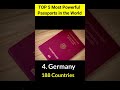 TOP 5 Most Powerful Passports in the World | #shorts #youtubeshorts