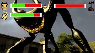 Top 5 Bendy And The Ink Machine vs FIGHT Animations WITH Healthbars!