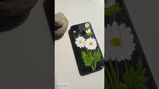 Daisy flower painting on phone cover #acrylic #shorts #satisfying #trending #painting #drawing