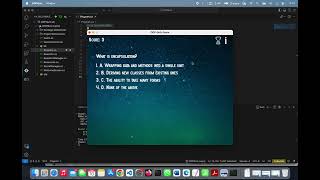 Screencast Of the Object Oriented Quiz Game Operation
