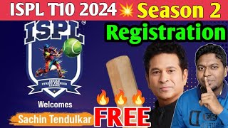 ISPL T10 Season 2 Registration online.Indian Street Premier League Player Registration