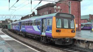 142096 and 142049 on 2F23, 08:02, Huddersfield - Liverpool Lime Street stopper