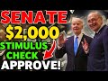 Urgent News: Senate justy Pass $2,000 Stimulus Checks for Low-Income Seniors on SSI, SSDI, and VA!