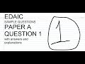 EDAIC Paper A Question 1