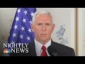 At DMZ VP Mike Pence Warns Kim Jong Un: Do Not Test President Donald Trump | NBC Nightly News