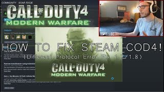 HOW TO FIX STEAM COD4! (Steam Version 1.8 Bug Fix! | CoD4x 21.1 2022 UPDATE)