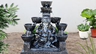 Amazing Lord Ganesha Silver Waterfall Fountain | Indoor Desktop Eco-friendly Ganesha Water Fountain