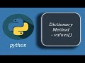 Python Dictionary Method - values()
