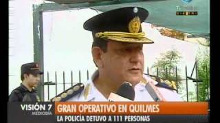 Visión Siete: Gran operativo en Quilmes