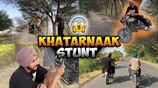 BIKE NAL SAB TO KHATARNAK STUNT KITA😱 - BIKE TREE NAL BANKE UDATI AND KHARAB KRTI🤣 - BEING BRAND