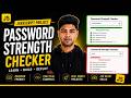 Javascript Project | ✅ Password Validation & Strength Checker Using HTML CSS JavaScript