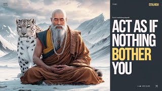 ACT AS IF NOTHING BOTHERS YOU | This is very POWERFUL | Buddhism