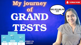 My GRAND TESTS JOURNEY #neet2025 #inicet #next