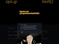 Find and set Python recursion limit (BEWARE - advanced) 🐍 #python #shorts