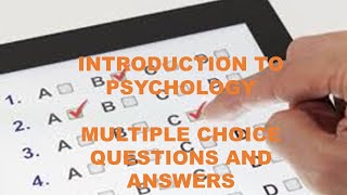 Introduction to Psychology Multiple Choice Questions and Answers