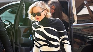 Jennifer Lawrence Takes Over NYC With Her Black and White Ensembles