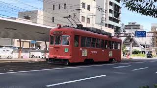 伊予鉄道モハ50形54 JR松山駅前入線