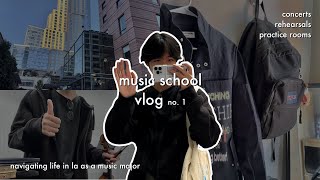 life at a music school with 133 students [college vlog] | concerts, orch rehearsals, practice rooms