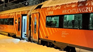 Dornbirn:❄️Schneewirbelnde Güterzüge, WESTbahn, 100 Jahre ÖBB Railjet, ICE119 & Rh4748, Rh4024