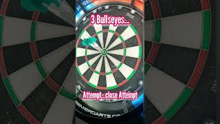 3 bullseyes...attempt...bloody third dart #darts #dartsreviews #bdo #bullseye #dartslive #pdc #pdctv