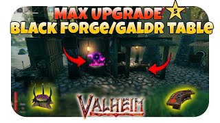 How To Fully Upgrade Galdr table\\Black forge | Valheim Ashlands |