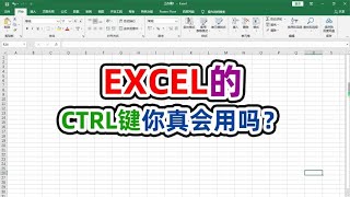 excel里的ctrl键你真的会用吗?