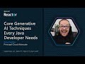 Core Generative AI Techniques Every Java Developer Needs