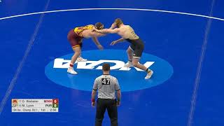 Owen Webster (Minnesota) vs Max Lyon (Purdue) 2021 NCAA Wrestling Championships Round 1