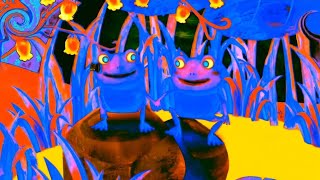 Frog Song V#3 - Inverted Blue Yellow Orange - Reverse Version - Weird Visual\u0026Audio - Inverted Color