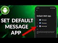 How To Set Default Message App On Android